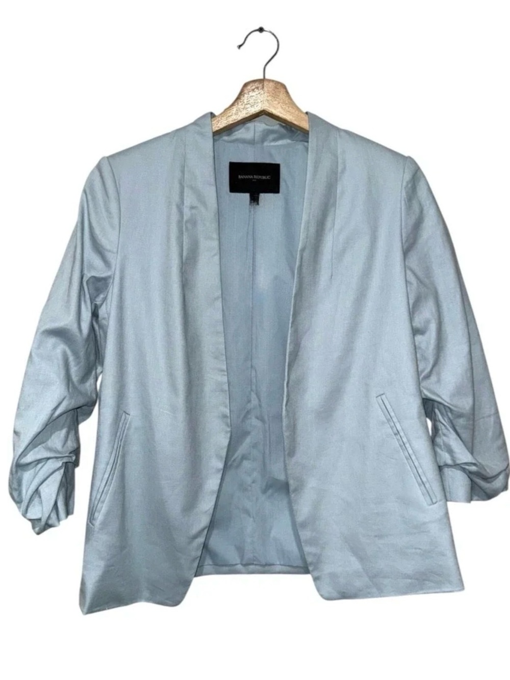 Banana Republic Light Blue Open-Front Jacket